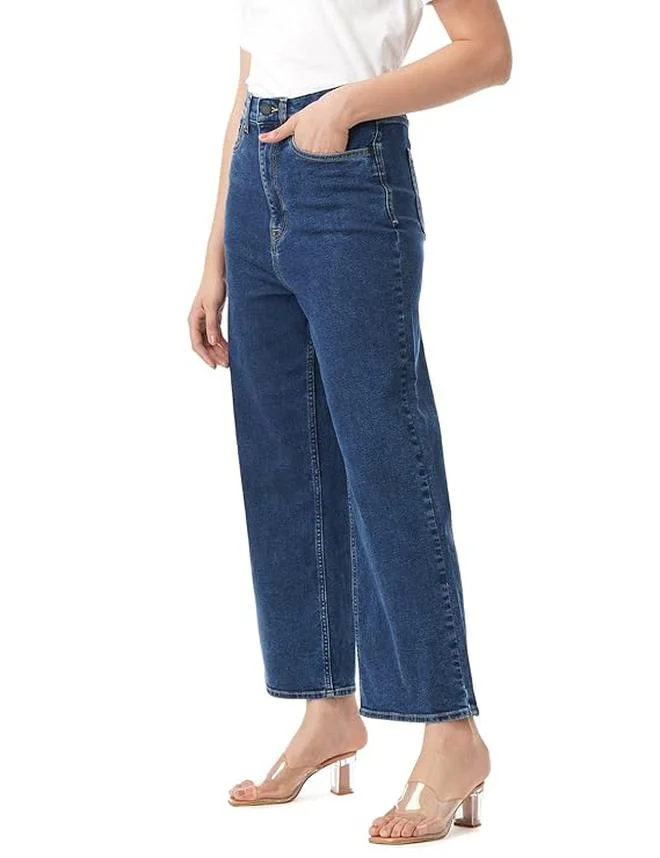 inkd Denim divine Women's Stretchable Flare Fit Jeans - High-rise | Classic 5 Pocket Styling for Women | Best Price UAE